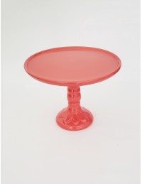 (R$14,00) Boleira Pé Alto Coral (A20 / D26.5cm)
