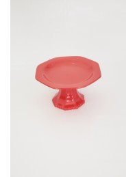 (R$10,00) Boleira Sextavada Coral (A10 / D19cm)