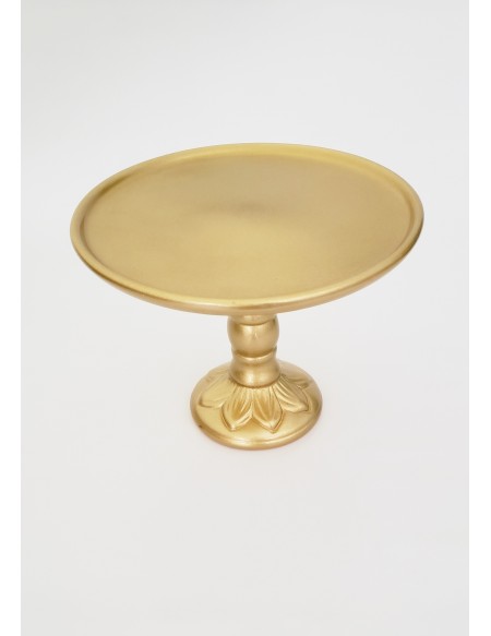 (R$12,00) Boleira Pé Alto Dourada (A20 / D26.5cm)