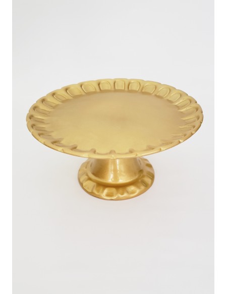 (R$14,00) Boleira Relevo Dourada (A16 / D33cm)