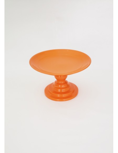 (R$10,00) Boleira Pé Baixo Laranja (A14.5 / D24.5cm)
