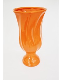 (R$16,00) Vaso Torcido Laranja (A36 / D16cm)
