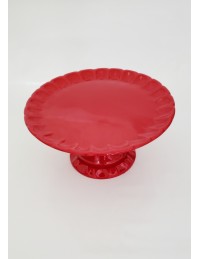 (R$16,00) Boleira Relevo Vermelha (A16 / D33cm)