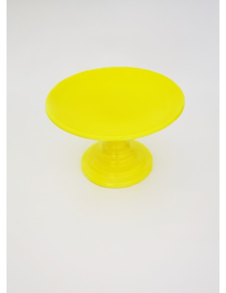 (R$10,00) Boleira Pé Baixo Amarela Neon (A15 / D24cm)