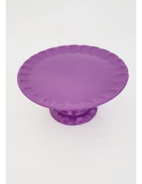 (R$16,00) Boleira Relevo Roxa Neon (A16 / D33cm)