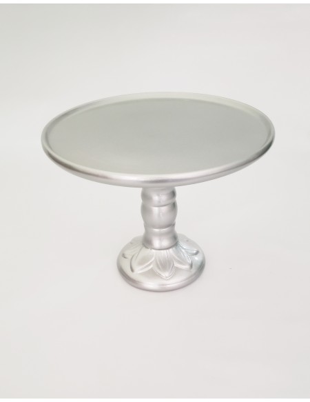 (R$12,00) Boleira Pé Alto Prata (A20 / D26cm)