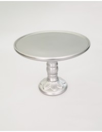 (R$14,00) Boleira Pé Alto Prata (A20 / D26cm)