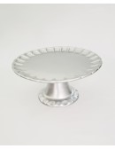 (R$14,00) Boleira Relevo Prata (A16 / D33cm)