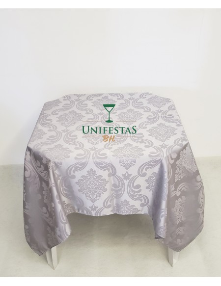 (R$5,00) Toalha Quadrada Jacquard Prata (1.50m)