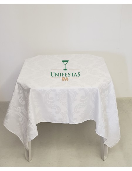 (R$5,00) Toalha Quadrada Jacquard Branca (1.50m)
