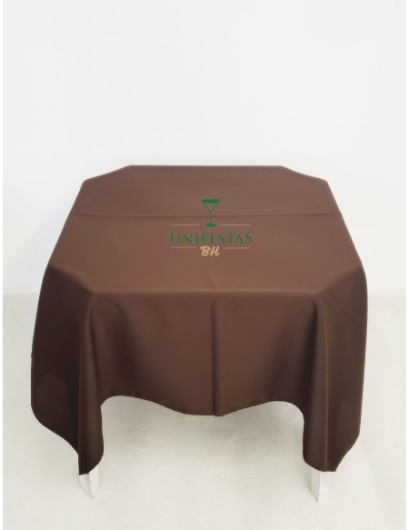 (R$4,00) Toalha Quadrada Oxford Marrom (1.50m)