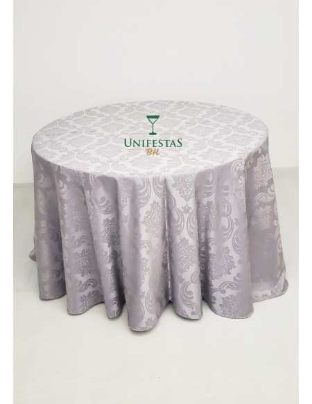 (R$12,00) Toalha Aparador Jacquard Prata (2.80m)