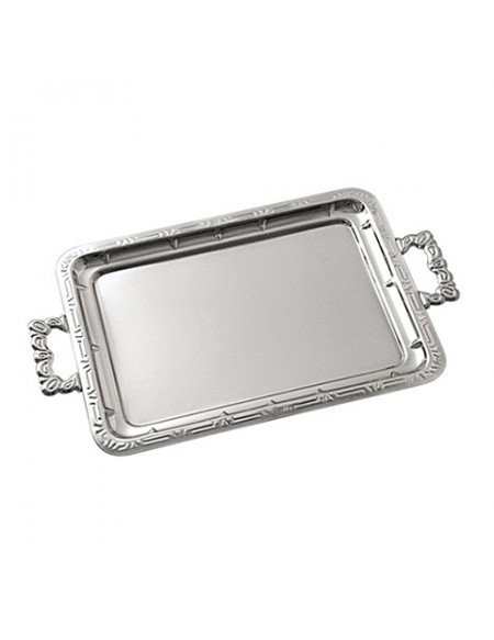 (R$18,00) Bandeja Inox com Alça G (43x33cm)