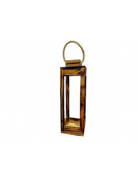 (R$22,00) Lanterna Madeira G (19x19cm/A44cm)