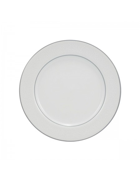 (R$22,80 dezena) Prato Sobremesa Detalhe Filete Cinza (19cm)
