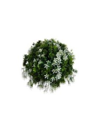 (R$16,00) Buque Permanente Florzinha Branca e Folhagem PP