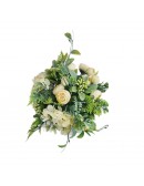 (R$14,00) Buque Permanente Flor Perola e Folhagem PP