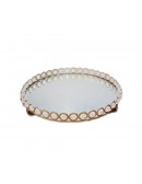 (R$26,00) Bandeja Cristal Redonda Baixa (D30cm)