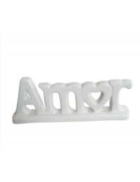 (R$12,00) Amor Porcelana Branca (26x10cm)