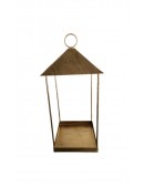 (R$22,00) Lanterna Dourada Envelhecida G (15x15 / A38cm)