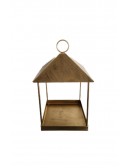 (R$18,00) Lanterna Dourada Envelhecida P (15x15 / A28cm)