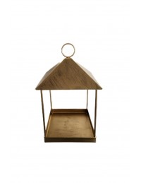 (R$18,00) Lanterna Dourada Envelhecida P (15x15 / A28cm)