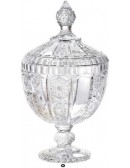 (R$18,00) Pote Vidro c/ Tampa P (1litro - A28cm/D15cm)