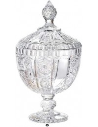 (R$22,00) Pote Vidro c/ Tampa P (1litro - A28cm/D15cm)