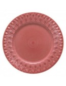 (R$3,80) Sousplat Rose Detalhe Branco (D36cm)