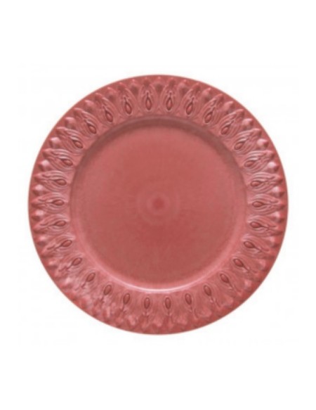(R$3,80) Sousplat Rose Detalhe Branco (D36cm)