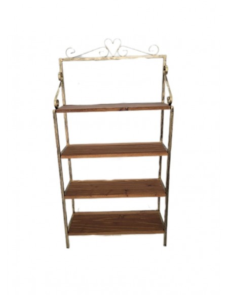 (R$68,00) Estante 4 Prateleiras M Ouro Envelhecido (A1.20 x L 0.20 x C 0.60m)