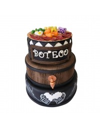 (R$110,00) Bolo Fake Boteco 3 Andares (D30/A33cm)