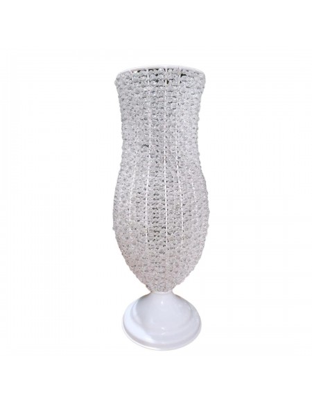 (R$35,00) Vaso Branco Cristal G (A60/D18cm)
