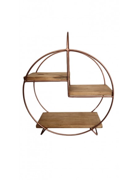 (R428,00) Estante Redonda PP - Cor Cobre (40x14cm / A47cm)