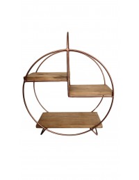 (R$28,00) Estante Redonda PP - Cor Cobre (40x14cm / A47cm)