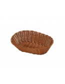 (R$8,00) Cesta Oval Polipropileno Marrom (27x18cm / A7cm)