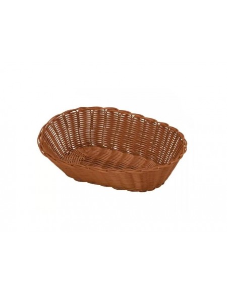 (R$8,00) Cesta Oval Polipropileno Marrom (27x18cm / A7cm)