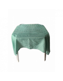 (R$7,80) Toalha Quadrada Xadrez Verde/Branco (1.40m)