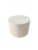 (R$42,00) Bolo Fake MDF Branco 1 Andar (D20/A15cm)