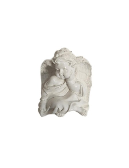 (R$14,00) Anjo Branco Asa Sentado (A15cm)