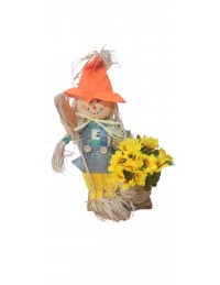 (R$15,00) Espantalho Decorativo (A30cm) - Roupa Jeans