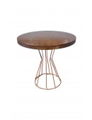 (R$18,00) Boleira Madeira Pé Cor Cobre G (A24 / D26cm)