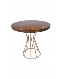 (R$18,00) Boleira Madeira Pé Cor Cobre G (A24 / D26cm)