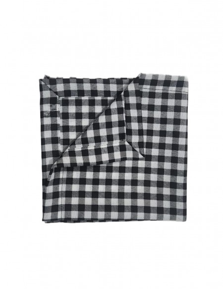 (R$3,20) Guardanapo Xadrez Preto/Branco (40x40cm)