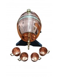 (R$42,00) KIT - Barril Cachaça 2L + 4 Canecas 50ml