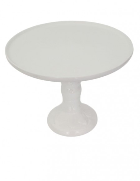 (R$16,00) Boleira Pé Alto Branca M (A20 / D26cm)