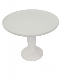 (R$16,00) Boleira Pé Alto Branca M (A20 / D26cm)