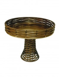 (R$26,00) Bandeja Junco Pé Alto (A24/D30cm)