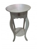 (R$25,00) Mesinha Aparador Patina Branca (0.66 x 0.36 cm)