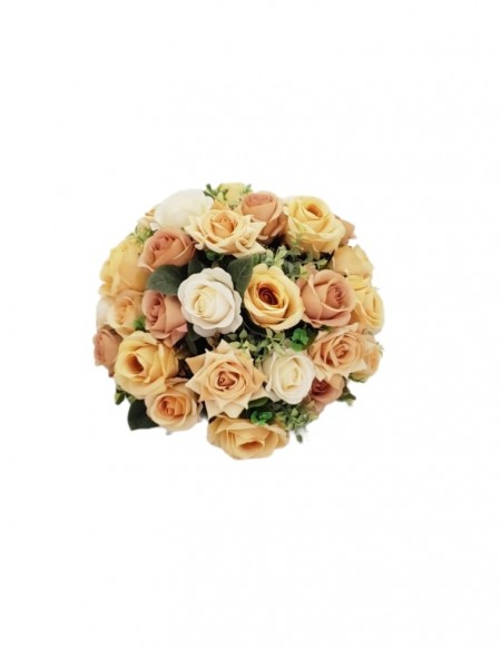 (R$30,00) Buquê Permanente Flor Pérola e Rose M